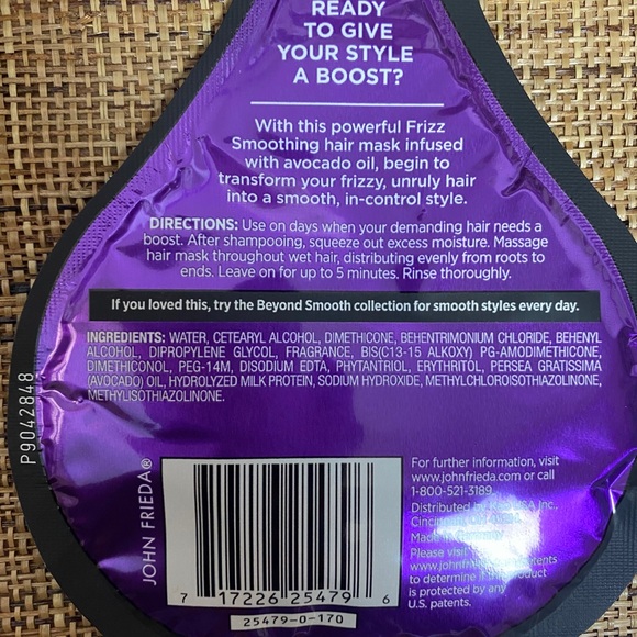 John Frieda, Frizz Smoothing Hair Mask X2 NWT - Picture 5 of 5